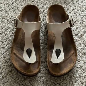 Birkenstock Gizeh birko-flor graceful pearl white size 39